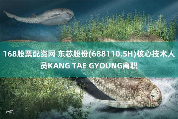 168股票配资网 东芯股份(688110.SH)核心技术人员KANG TAE GYOUNG离职