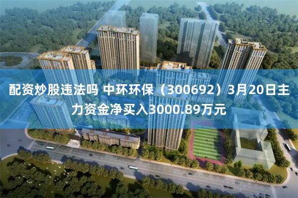 配资炒股违法吗 中环环保（300692）3月20日主力资金净买入3000.89万元