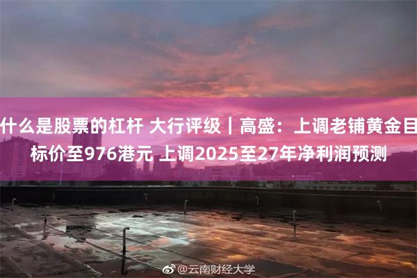 什么是股票的杠杆 大行评级｜高盛：上调老铺黄金目标价至976港元 上调2025至27年净利润预测