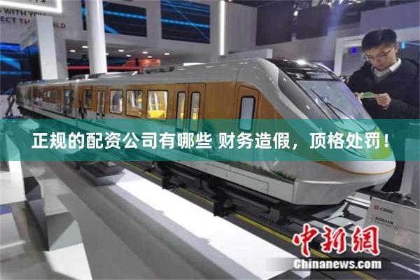 正规的配资公司有哪些 财务造假，顶格处罚！